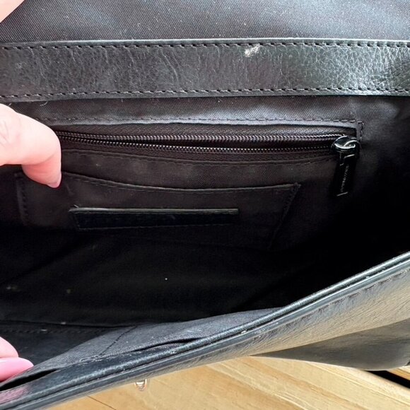 Rebecca Minkoff Black Quilted Crossbody Bag Silver Hardware - Picture 4 of 9